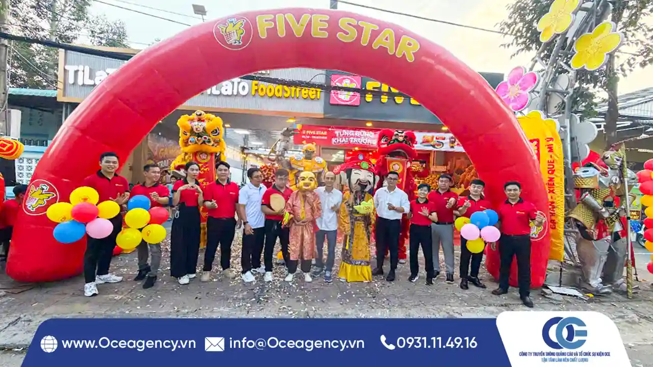CUNG CẤP CỔNG HƠI CHO KHAI TRƯƠNG FIVE STAR
