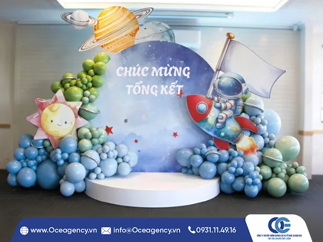 6 ý tưởng trang trí backdrop bong bóng ngày tổng kết của bé