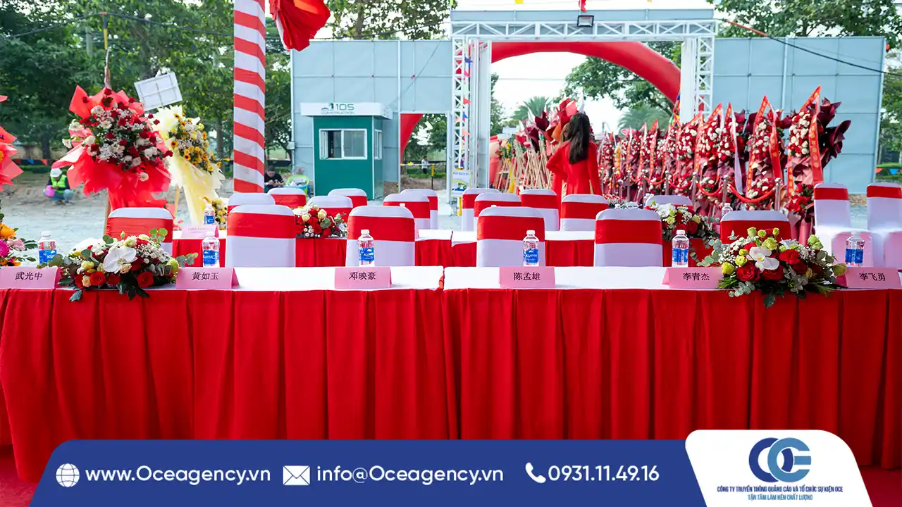 Các loại bàn ghế sự kiện của OCE Agency
