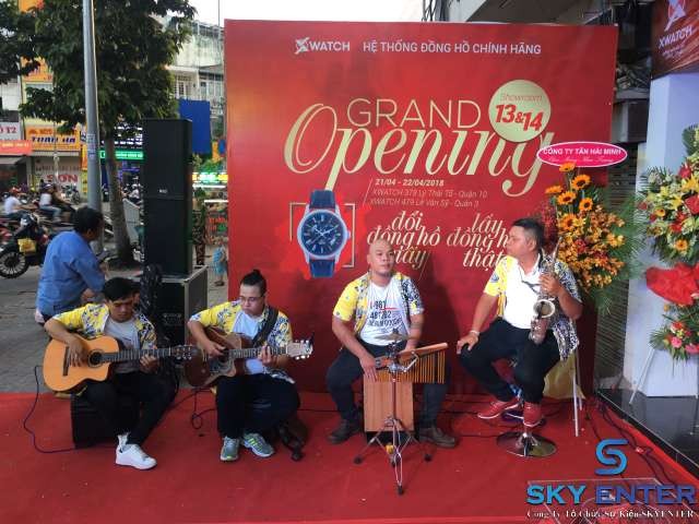 Cho Thu&ecirc; Band Nhạc Acoustic Khai Trương Showroom Xwatch