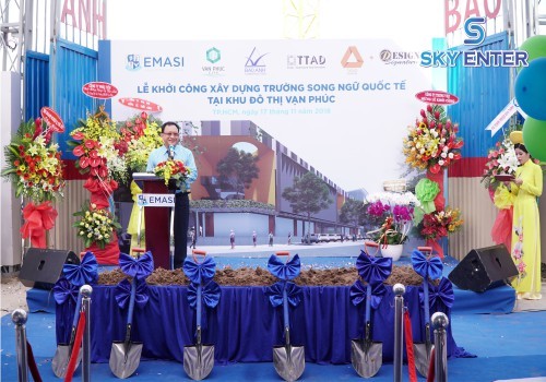 to-chuc-le-khoi-cong-truong-quoc-te-van-phuc, Công ty Cổ phần Emasi Vạn Phúc, tổ chức Lễ Khởi công, tổ chức sự kiện, Tập đoàn Đại Phúc